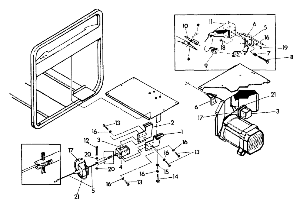 Idle Control (10/95) Diagram and Parts List for 9288-2-R-8000  Briggs and Stratton Generator